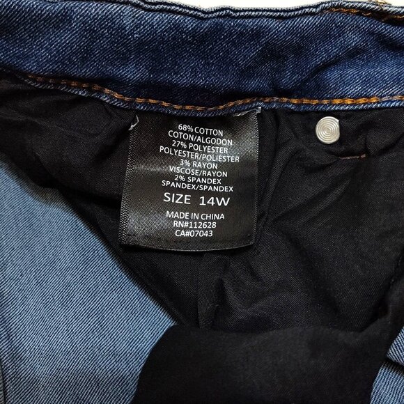 Tahari Kelly Mid-Rise Skinny Jean 14W Stretch Fit Comfortable Cotton Blend Denim - Picture 5 of 6